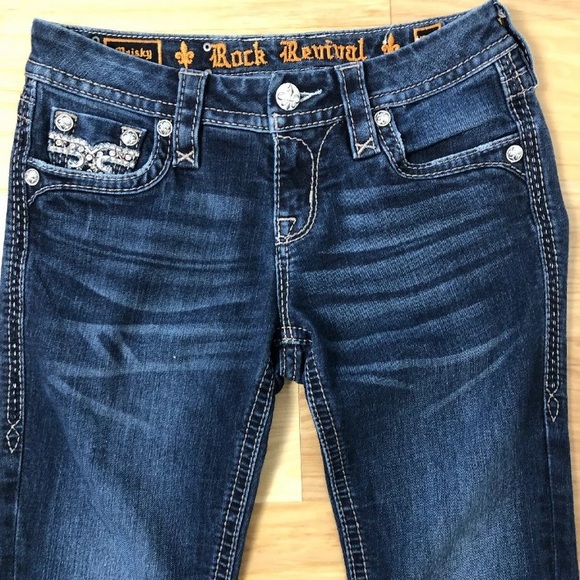 Rock Revival Maisky Easy Crop Jeans Sz 25 - Picture 7 of 7